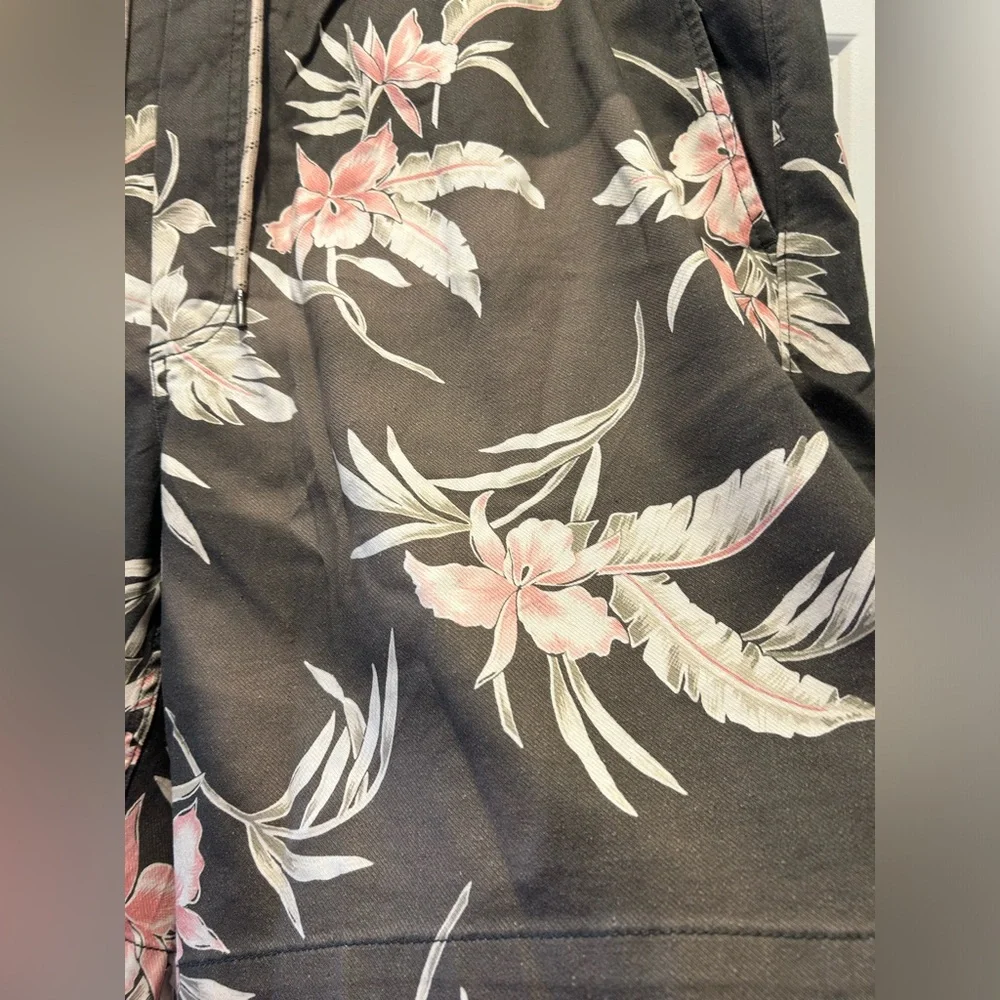 Faherty Essential Drawstring Knit Shorts Mens 1XL Charcoal Island Air Orchid